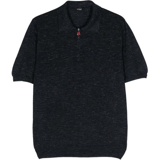 Kiton polo mélange - blu