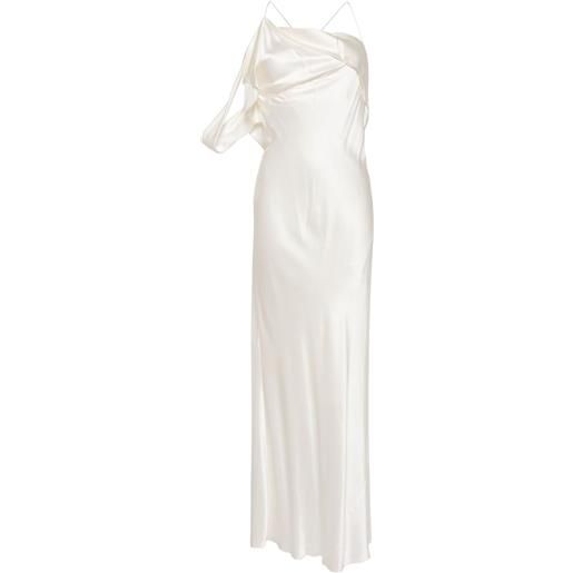 Michelle Mason abito con incrocio posteriore - bianco
