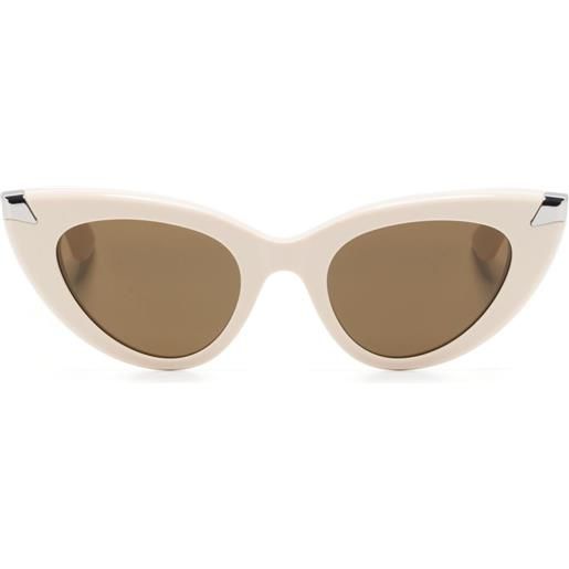 Alexander McQueen Eyewear occhiali da sole punk rivet cat-eye - toni neutri