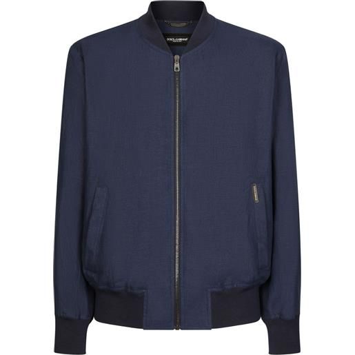 Dolce & Gabbana bomber senza fodera - blu