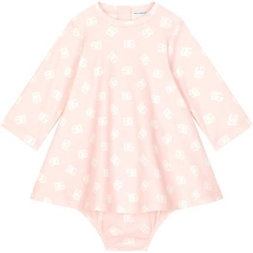 Dolce & Gabbana Kids abito con stampa - rosa