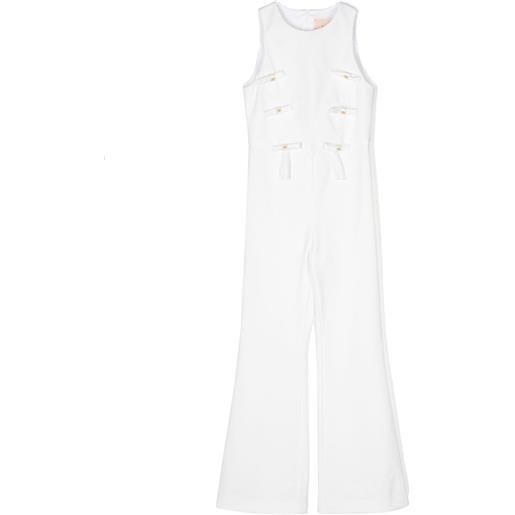 Elisabetta Franchi La Mia Bambina tuta intera con fiocco - bianco