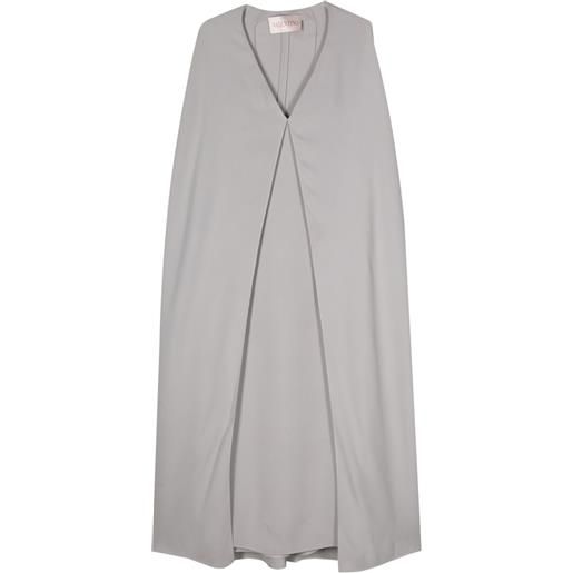 Valentino Garavani abito lungo con mantella - grigio