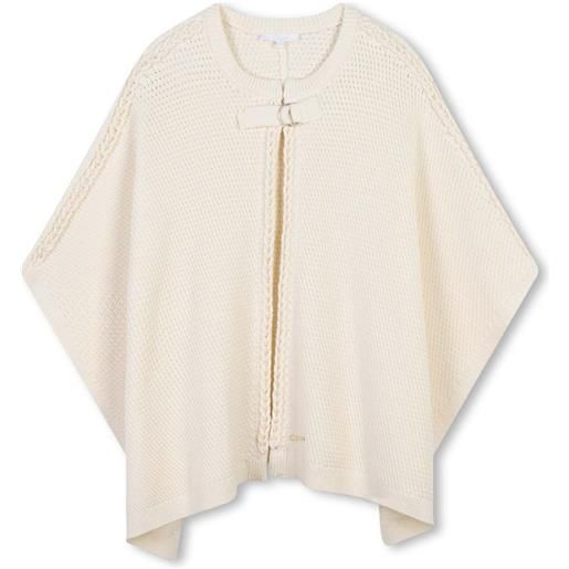 Chloé Kids mantella con applicazione - toni neutri