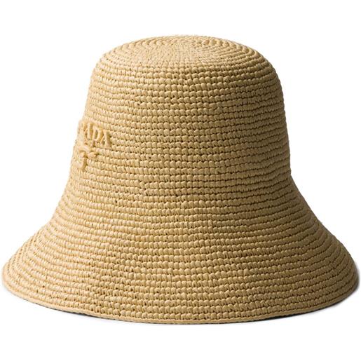 Prada cappello bucket intrecciato - toni neutri