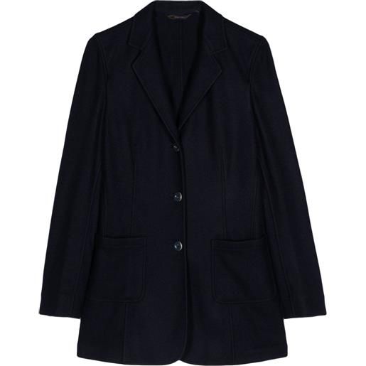 Colombo blazer monopetto con revers a lancia - blu