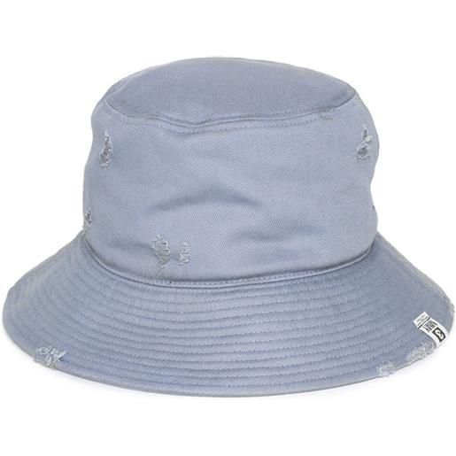 Maison MIHARA YASUHIRO cappello bucket con effetto vissuto - blu