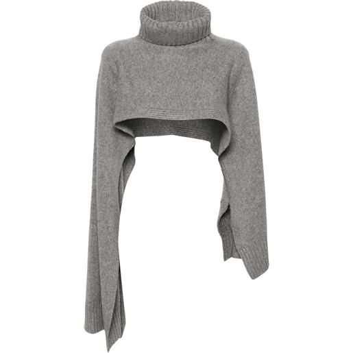 Jil Sander sciarpa a collo alto - grigio