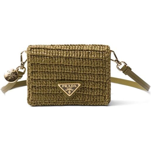 Prada portafoglio con logo - verde