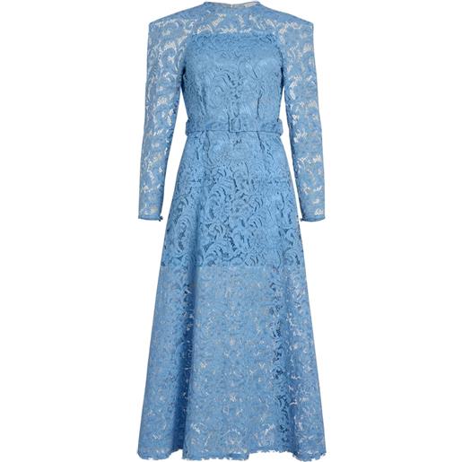 Patou abito lungo con ricamo - blu