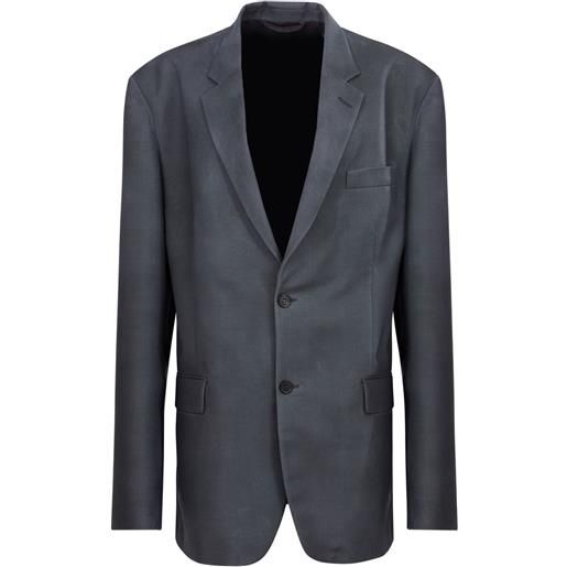 Maison Margiela blazer monopetto con dettaglio 4 cuciture - grigio