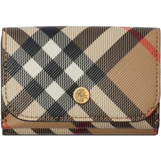 Burberry portafoglio con motivo vintage check - toni neutri