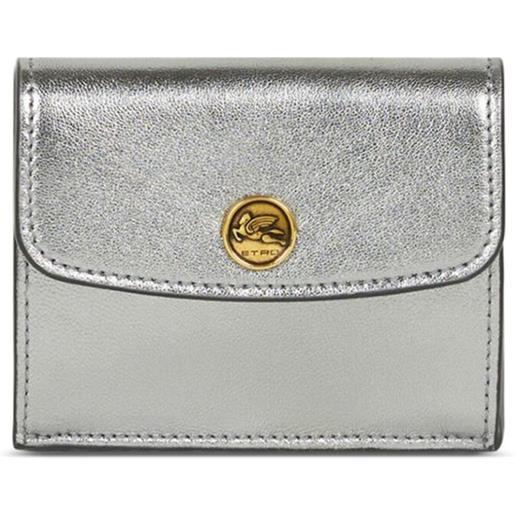 ETRO portacarte con effetto metallizzato - argento