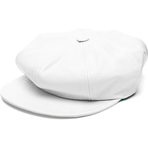 Madison.Maison cappello baker boy verniciato - bianco
