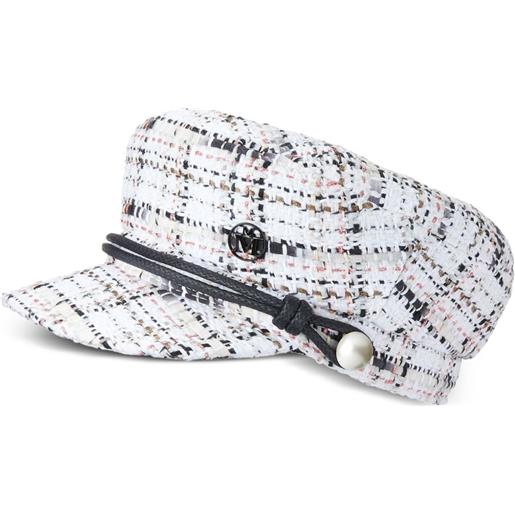 Maison Michel cappello baker boy new abby - bianco