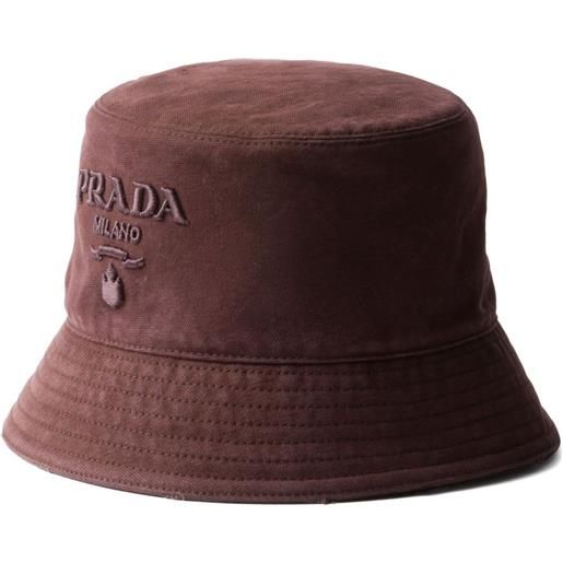 Prada cappello bucket con ricamo - rosso