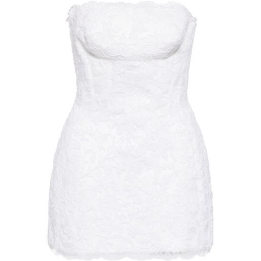 Ermanno Scervino abito corto senza spalline - bianco