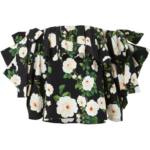 Carolina Herrera top con stampa - nero