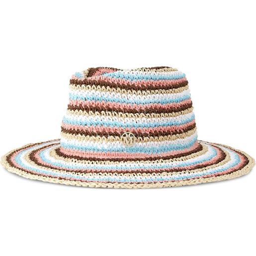 Maison Michel fedora charles a righe - blu