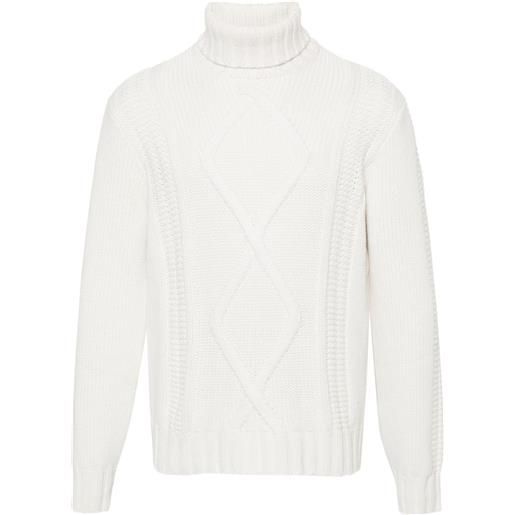 Brunello Cucinelli maglione a collo alto - bianco