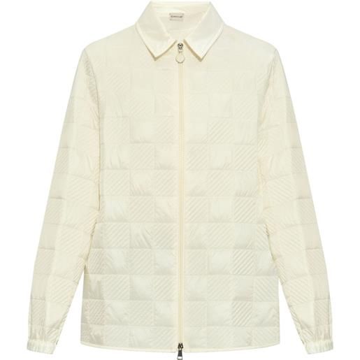 Moncler giacca con applicazione logo - toni neutri