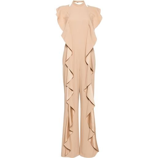 Alberta Ferretti tuta intera drappeggiata - toni neutri
