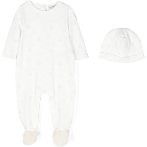 Moncler Enfant set di 2 tutine con stampa - bianco