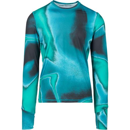 Aztech Mountain t-shirt con stampa astratta - blu