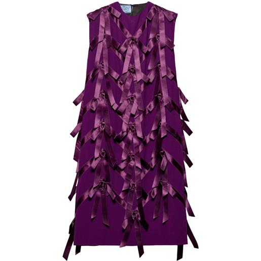 Prada abito sablé con fiocco - rosa