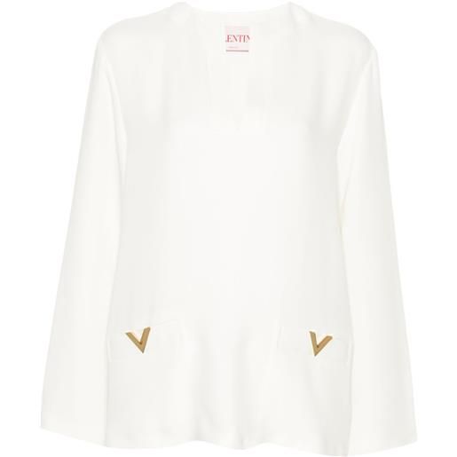 Valentino Garavani tunica con applicazione v - bianco