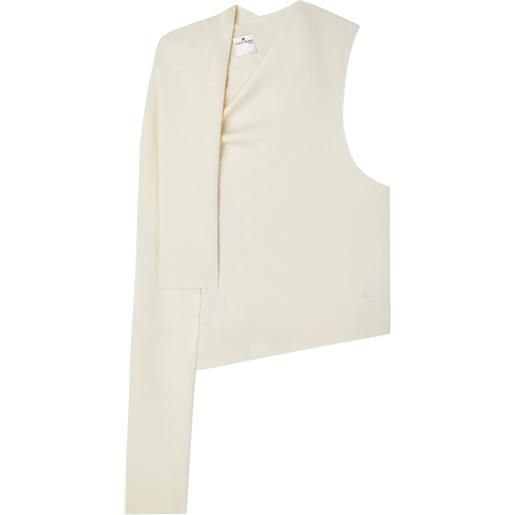 Courrèges top con spalle scoperte - toni neutri
