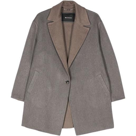 Kiton cappotto monopetto - marrone