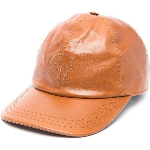 Chloé cappello da baseball con ricamo - marrone