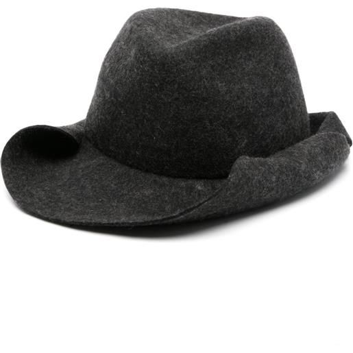 Yohji Yamamoto cappello a tesa larga - grigio