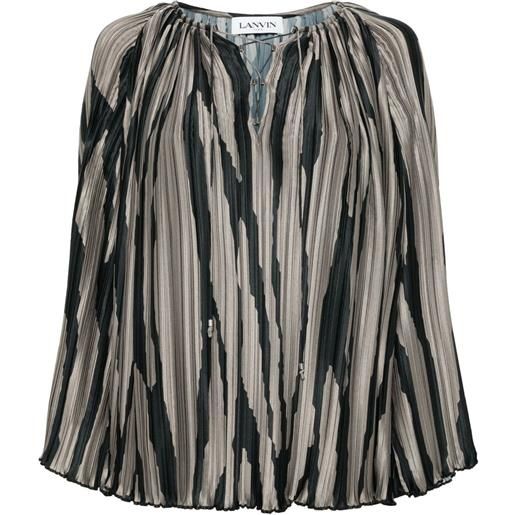 Lanvin blusa con stampa - grigio