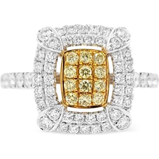 Orecchini quadrati con diamanti garantiti - Eleganza in oro 18 kt