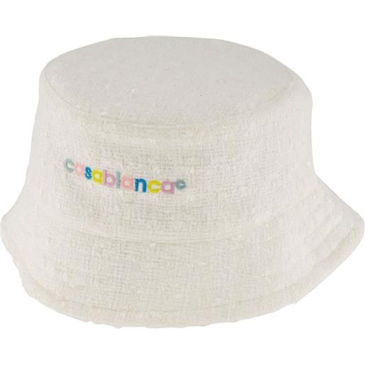 Casablanca cappello bucket con ricamo - toni neutri