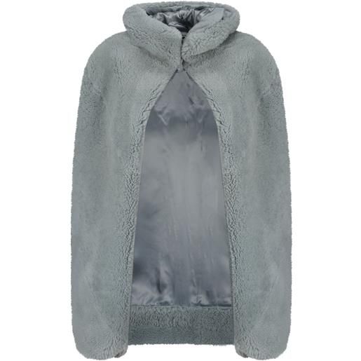 Rick Owens mantella in shearling - blu