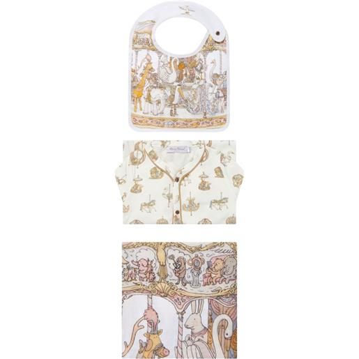 Atelier Choux set pigiama con stampa - bianco