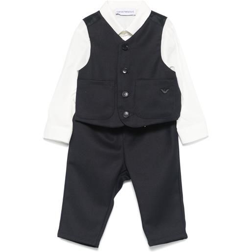 Emporio Armani Kids completo con ricamo - blu