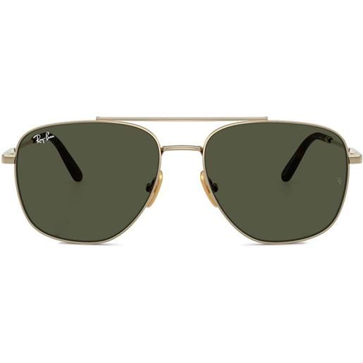 Ray-Ban occhiali da sole william con montatura stile pilota - oro