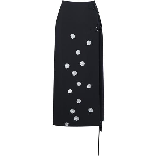 Ports 1961 gonna a matita alpine ice cube con stampa - nero