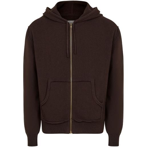 Maison Margiela felpa con zip - marrone