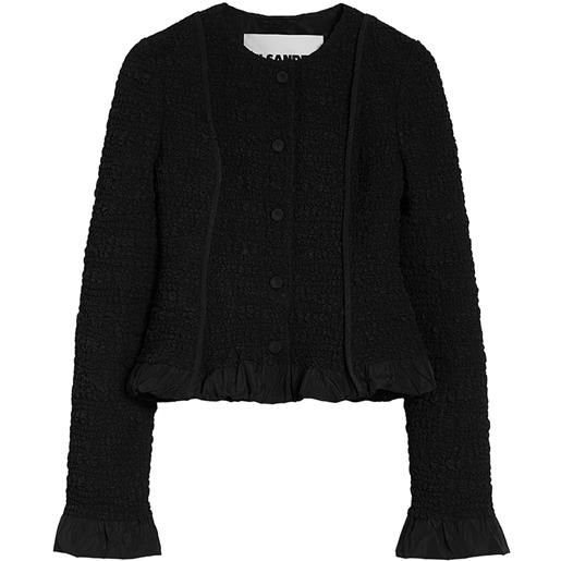 Jil Sander giacca a collo alto - nero