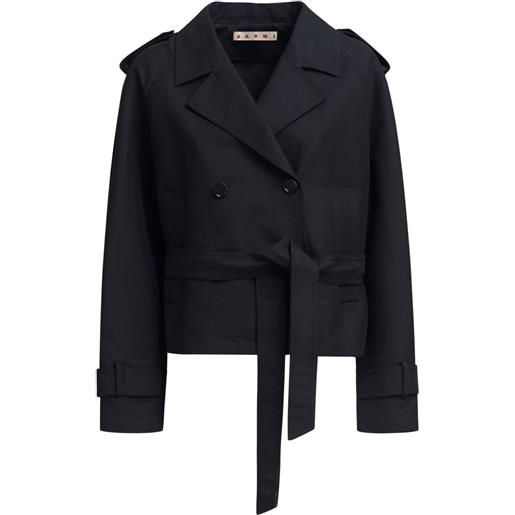 Marni trench doppiopetto - nero