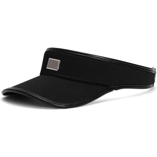 Dolce & Gabbana visiera con placca logo - nero