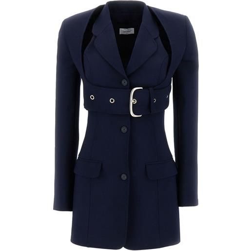 Off-White blazer con cintura - blu