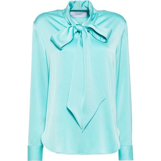 Alex Perry camicia con cravatta - blu
