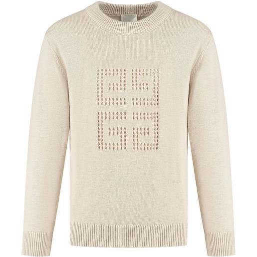 Givenchy Kids maglione traforato 4g - toni neutri