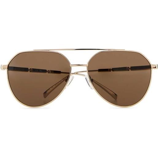 Alexander McQueen Eyewear occhiali da sole stile pilota - oro